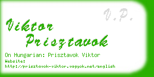 viktor prisztavok business card